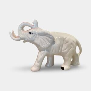 Vintage ROC White Elephant Figurine